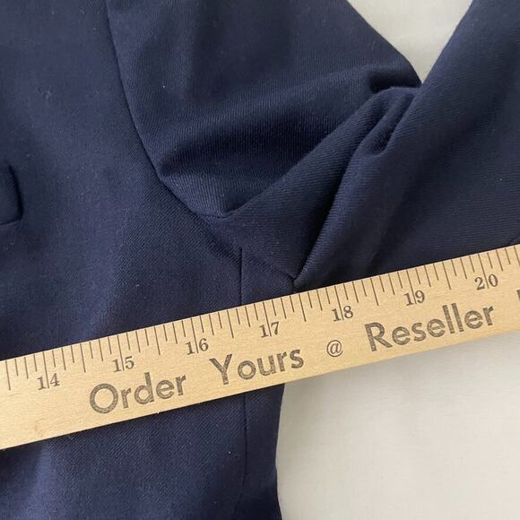 J Crew Navy Blazer Gold Button Wool Blend Classic Career Size 4 - Picture 6 of 7